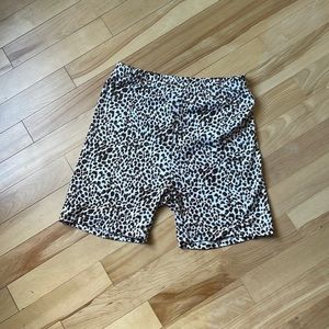 Leopard biker shorts